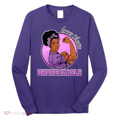 Lupus Awareness Warrior Unbreakable Long Sleeve Shirt