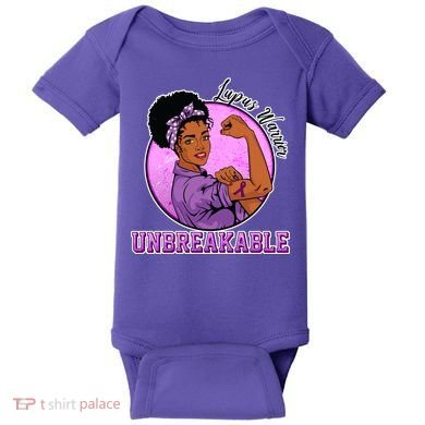 Lupus Awareness Warrior Unbreakable Baby Bodysuit