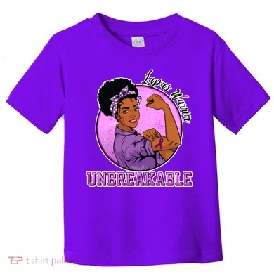 Lupus Awareness Warrior Unbreakable Toddler T-Shirt