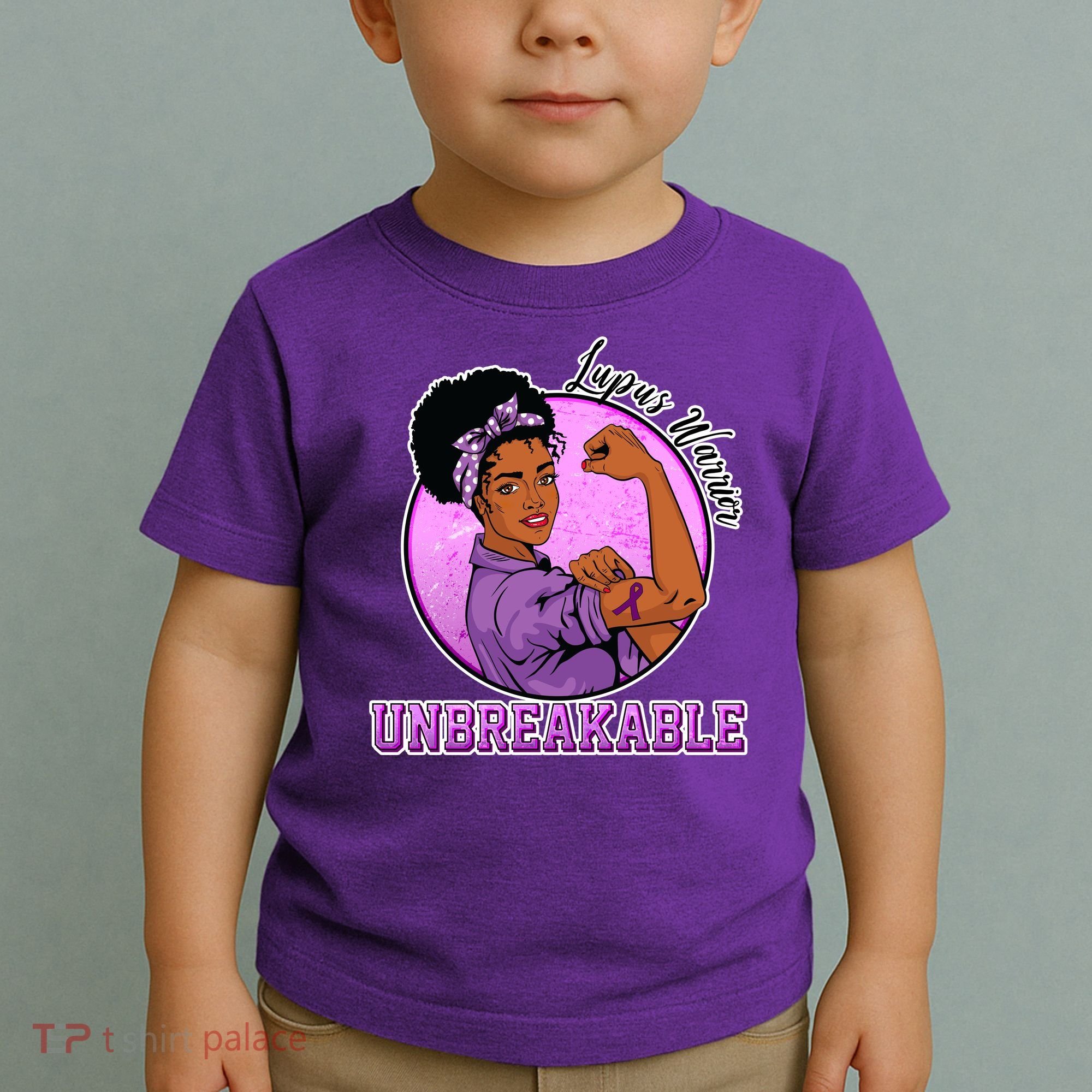 Lupus Awareness Warrior Unbreakable Toddler T-Shirt