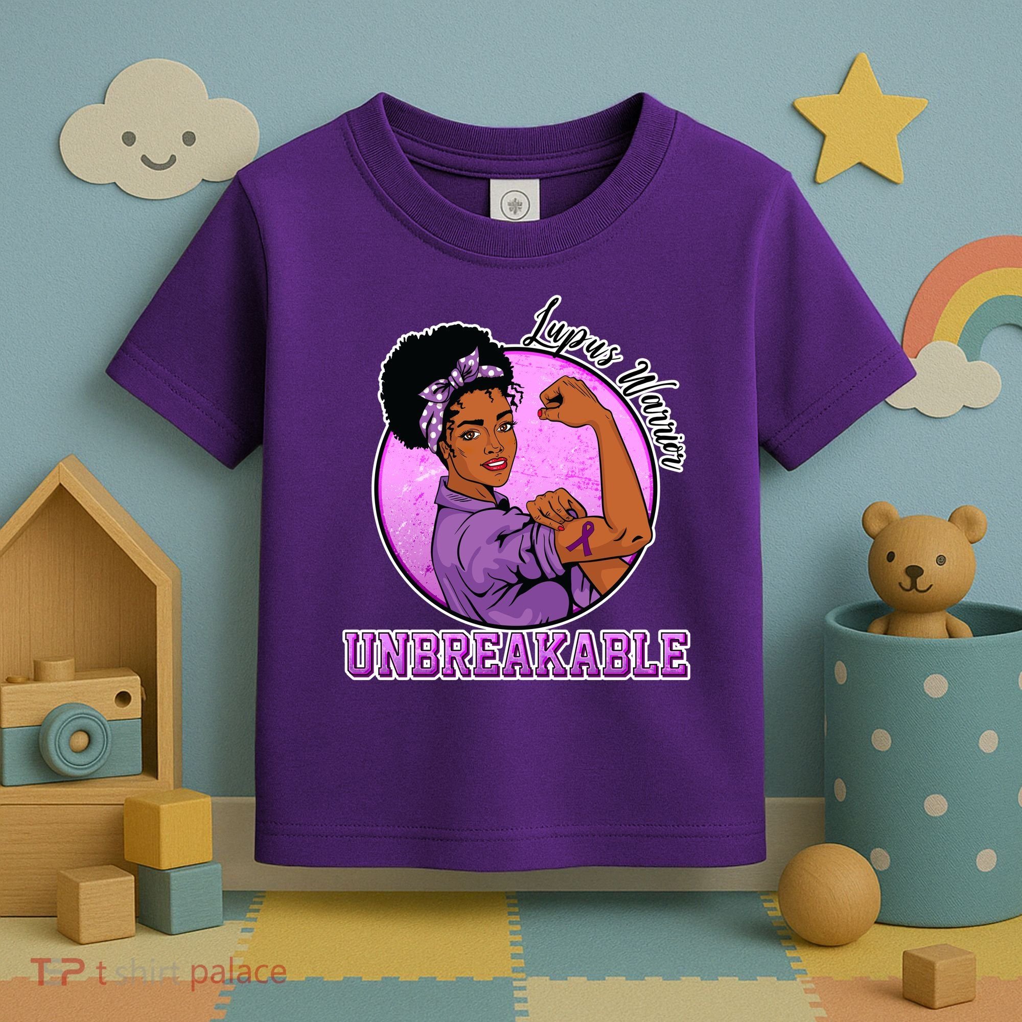 Lupus Awareness Warrior Unbreakable Toddler T-Shirt