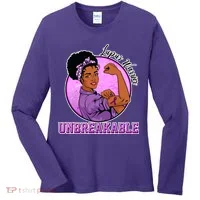 Lupus Awareness Warrior Unbreakable Women's Long Sleeve Shirt thumb 0