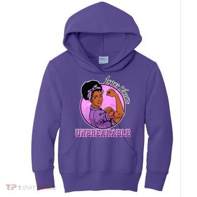 Lupus Awareness Warrior Unbreakable Kids Hoodie