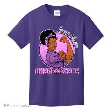Lupus Awareness Warrior Unbreakable Kids T-Shirt