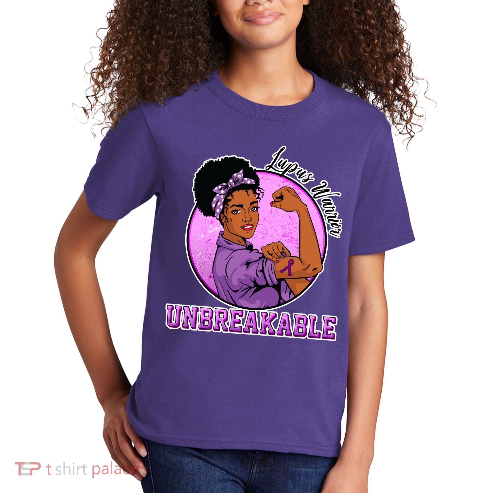 Lupus Awareness Warrior Unbreakable Kids T-Shirt