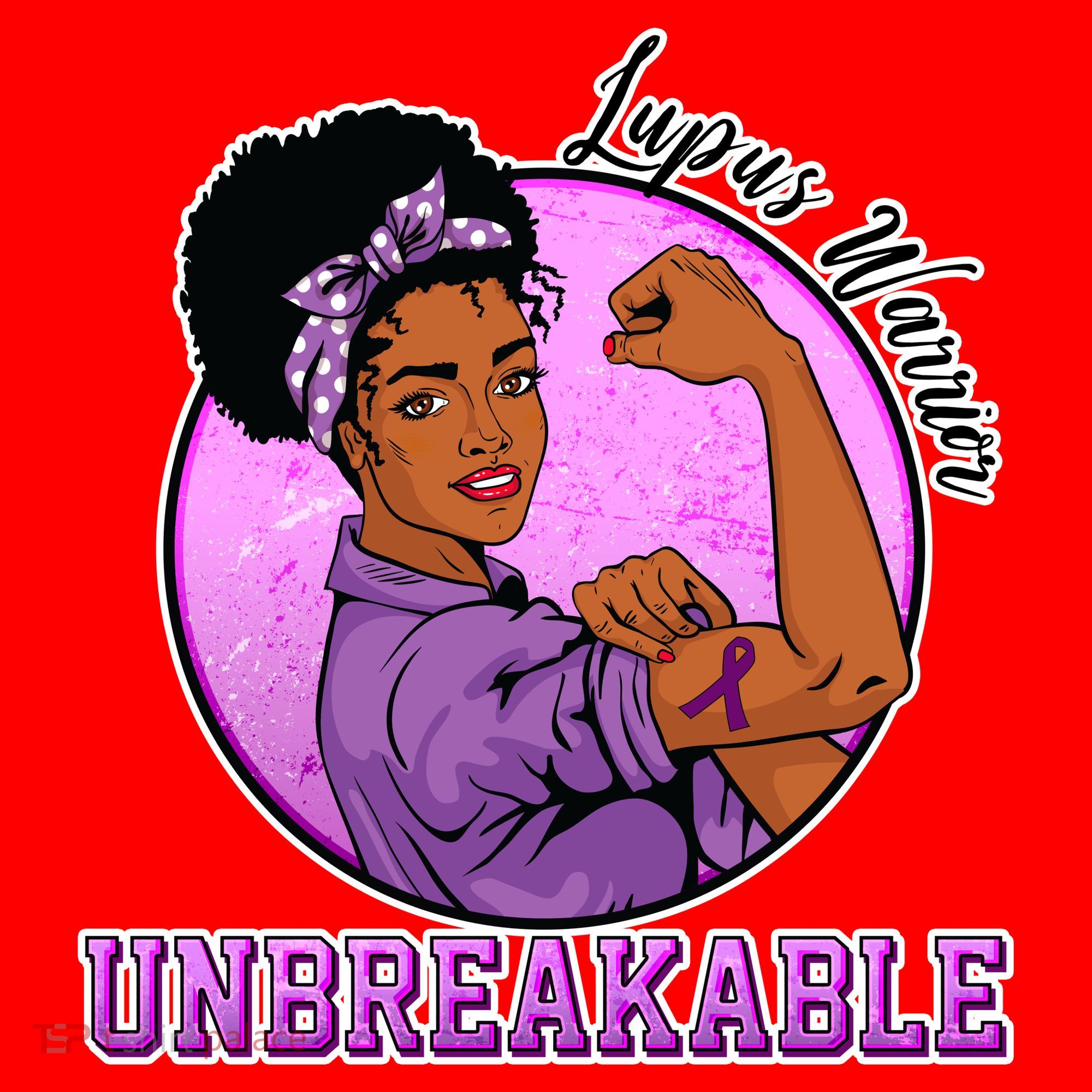 Lupus Awareness Warrior Unbreakable Santa Hat