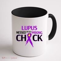 Lupus Messed With The Wrong Chick Coffee Mug thumb 1