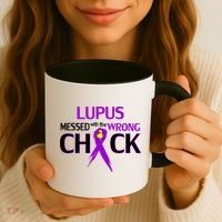 Lupus Messed With The Wrong Chick Coffee Mug thumb 3
