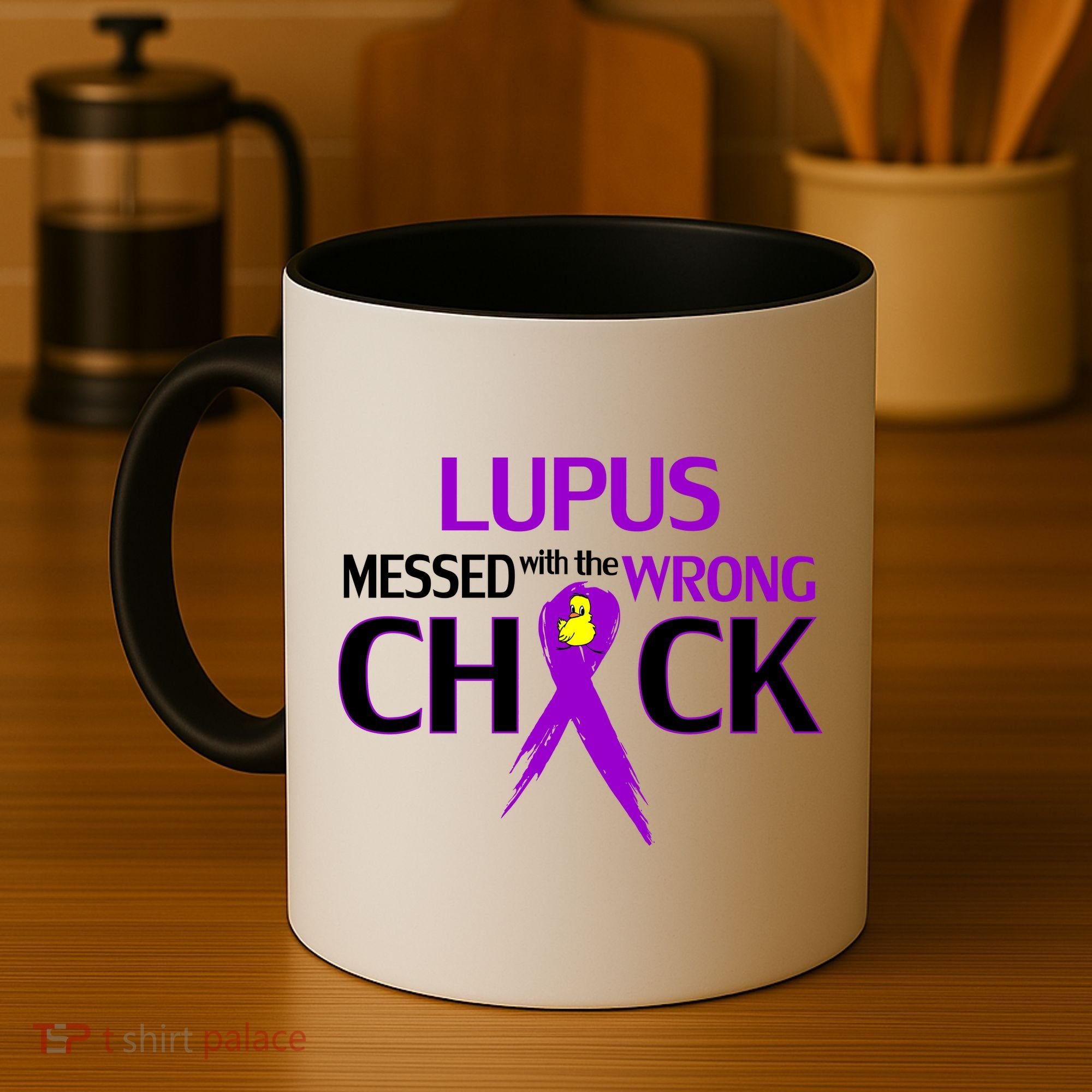 Lupus Messed With The Wrong Chick Coffee Mug