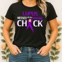 Lupus Messed With The Wrong Chick Women's T-Shirt thumb 2