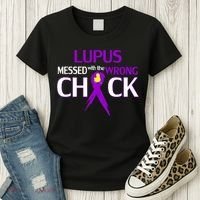 Lupus Messed With The Wrong Chick Women's T-Shirt thumb 3