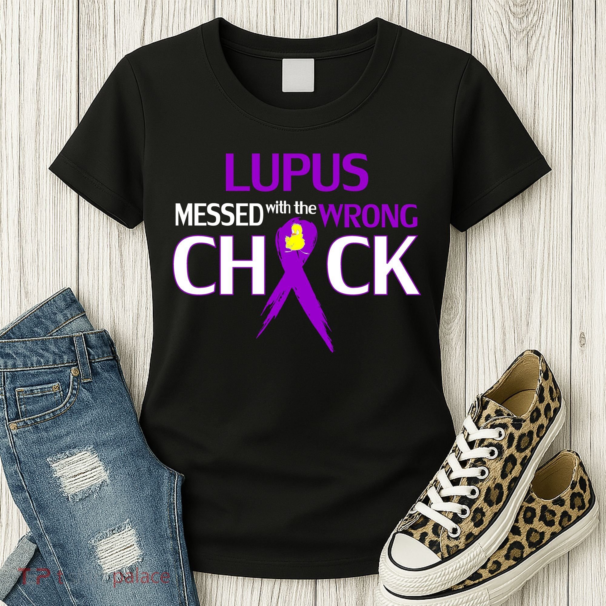 Lupus Messed With The Wrong Chick Women's T-Shirt