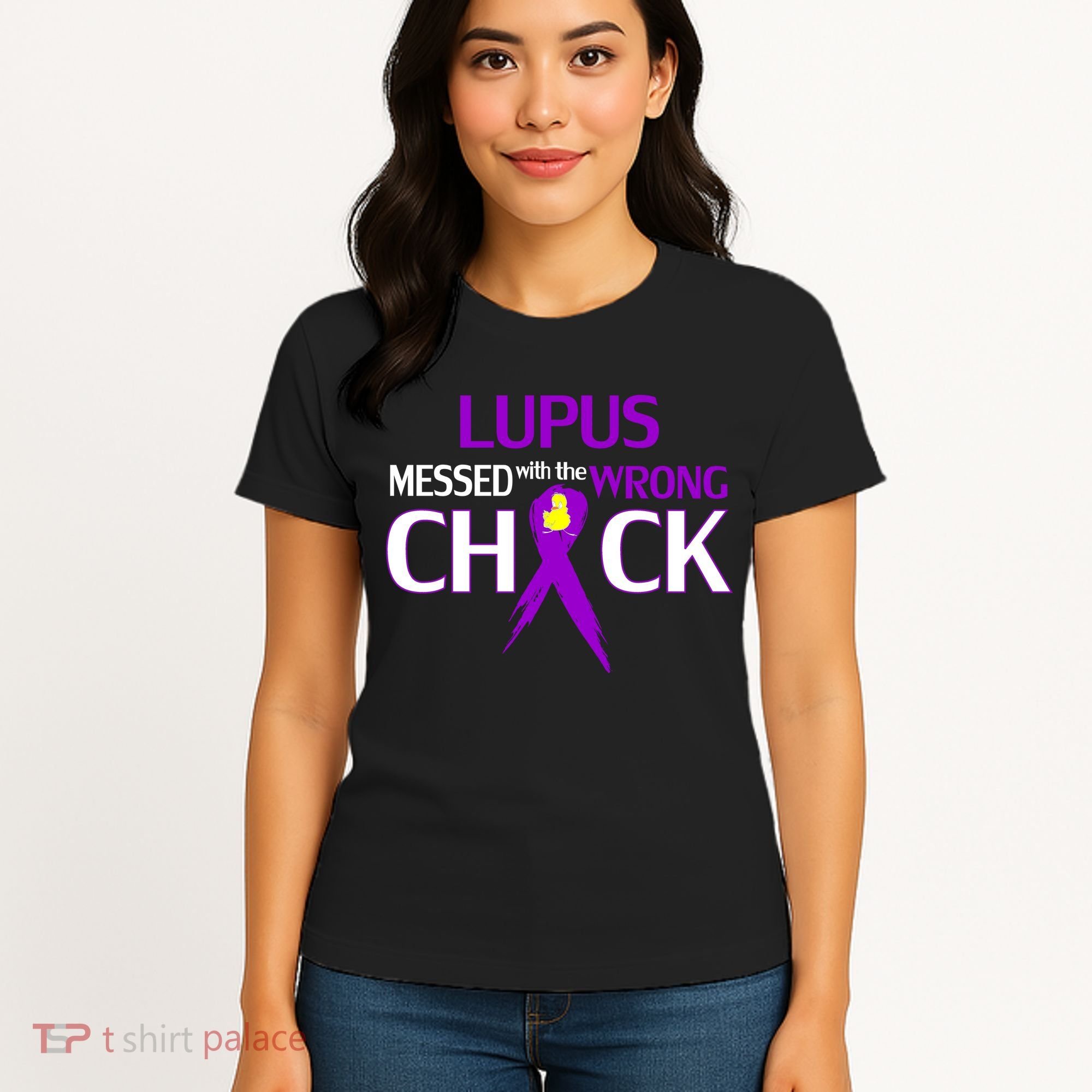 Lupus Messed With The Wrong Chick Women's T-Shirt
