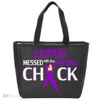 Lupus Messed With The Wrong Chick Tote Bag thumb 0