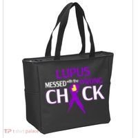 Lupus Messed With The Wrong Chick Tote Bag thumb 2