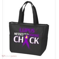Lupus Messed With The Wrong Chick Tote Bag thumb 3