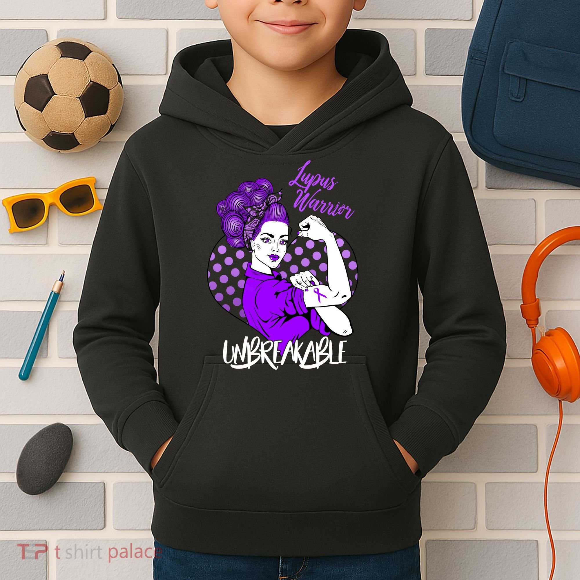 Lupus Warrior Unbreakable Kids Hoodie