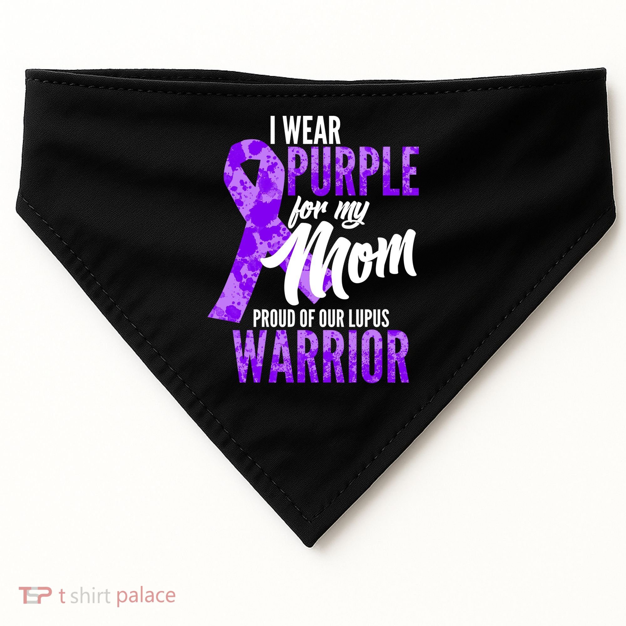 Lupus Warrior Wear Purple For My Mom USA-Made Doggie Bandana