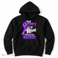Lupus Warrior Wear Purple For My Mom Hoodie thumb 0