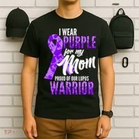 Lupus Warrior Wear Purple For My Mom T-Shirt thumb 6
