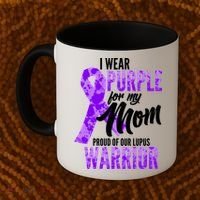 Lupus Warrior Wear Purple For My Mom Coffee Mug thumb 2