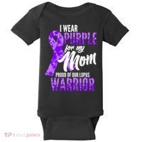 Lupus Warrior Wear Purple For My Mom Baby Bodysuit thumb 0
