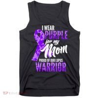 Lupus Warrior Wear Purple For My Mom Tank Top thumb 0