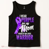 Lupus Warrior Wear Purple For My Mom Tank Top thumb 2