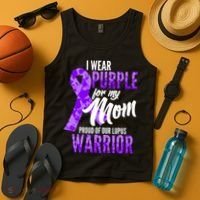Lupus Warrior Wear Purple For My Mom Tank Top thumb 4