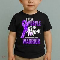 Lupus Warrior Wear Purple For My Mom Toddler T-Shirt thumb 2