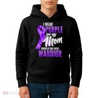 Lupus Warrior Wear Purple For My Mom Kids Hoodie thumb 4