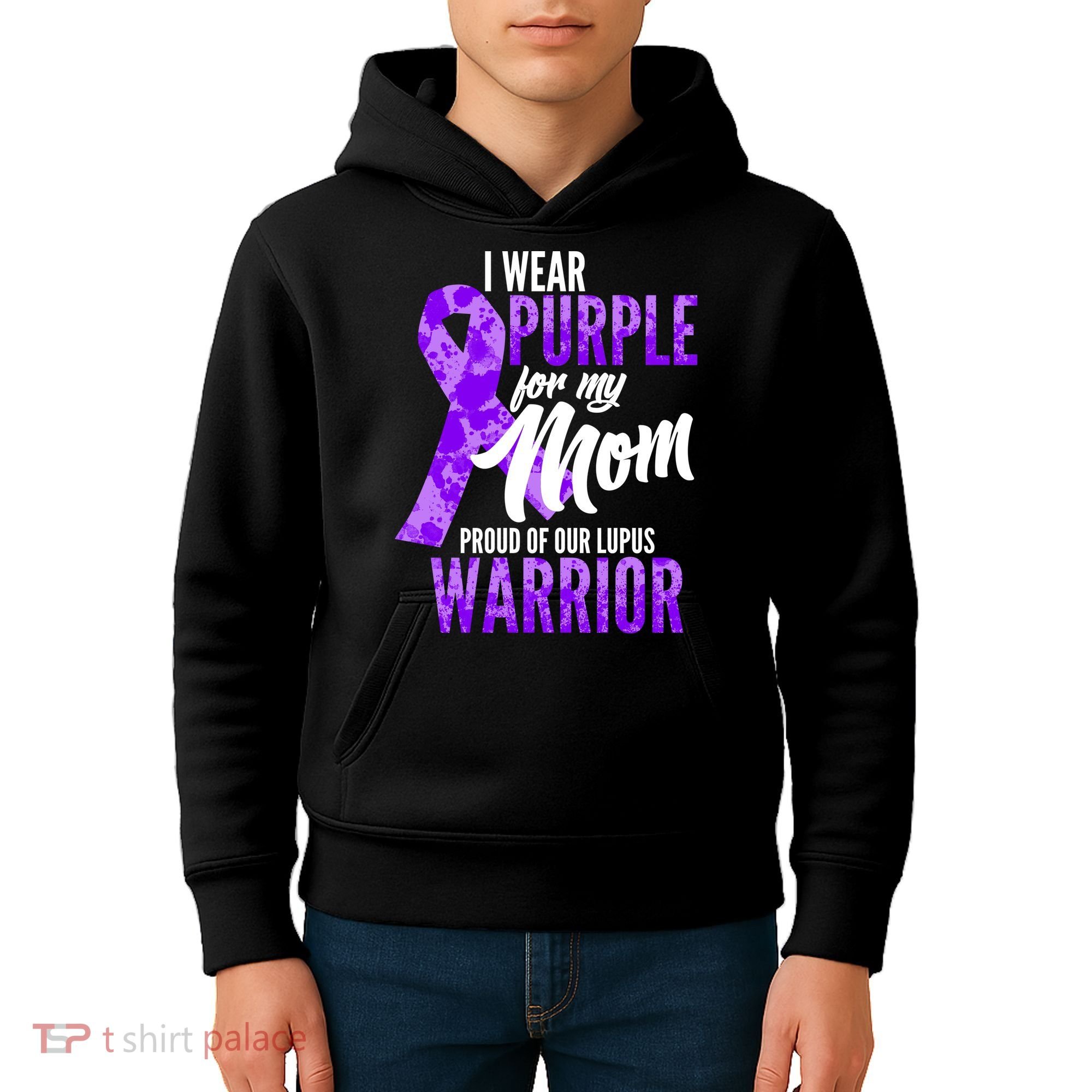 Lupus Warrior Wear Purple For My Mom Kids Hoodie
