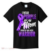 Lupus Warrior Wear Purple For My Mom Kids T-Shirt thumb 0