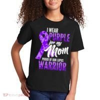 Lupus Warrior Wear Purple For My Mom Kids T-Shirt thumb 2