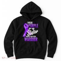 Lupus Warrior Wear Purple For My Sister Hoodie thumb 0