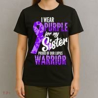 Lupus Warrior Wear Purple For My Sister T-Shirt thumb 4