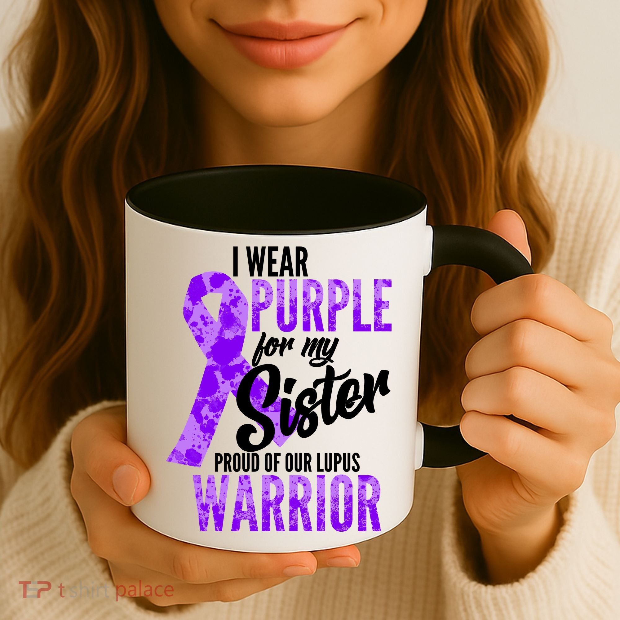 Lupus Warrior Wear Purple For My Sister Coffee Mug