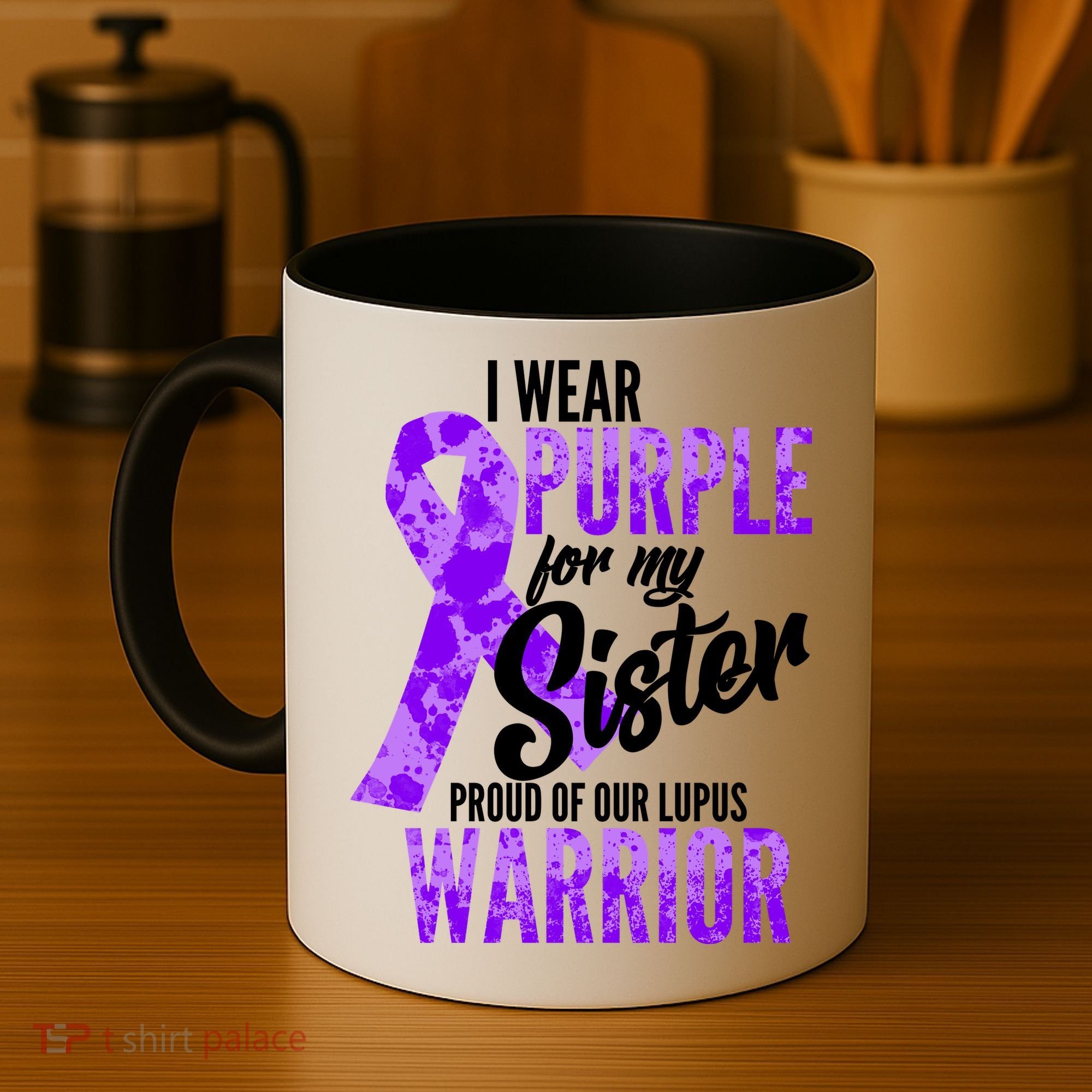 Lupus Warrior Wear Purple For My Sister Coffee Mug