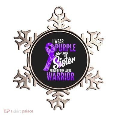 Lupus Warrior Wear Purple For My Sister Ornament