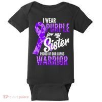 Lupus Warrior Wear Purple For My Sister Baby Bodysuit thumb 0