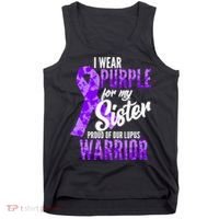 Lupus Warrior Wear Purple For My Sister Tank Top thumb 0