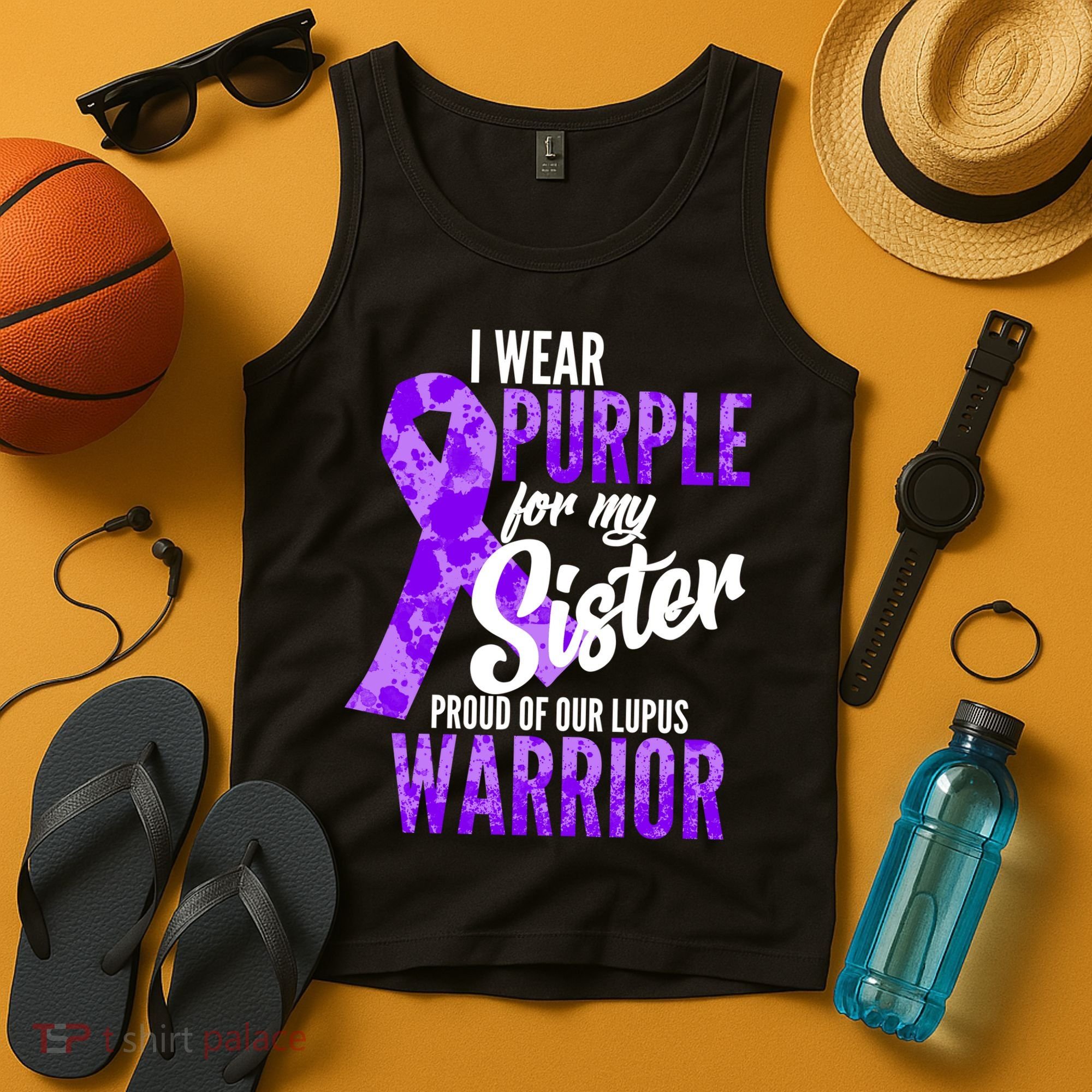 Lupus Warrior Wear Purple For My Sister Tank Top
