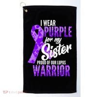 Lupus Warrior Wear Purple For My Sister Golf Towel thumb 0