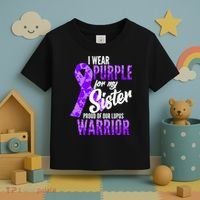 Lupus Warrior Wear Purple For My Sister Toddler T-Shirt thumb 3