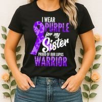 Lupus Warrior Wear Purple For My Sister Women's T-Shirt thumb 2