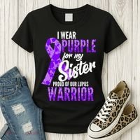 Lupus Warrior Wear Purple For My Sister Women's T-Shirt thumb 3
