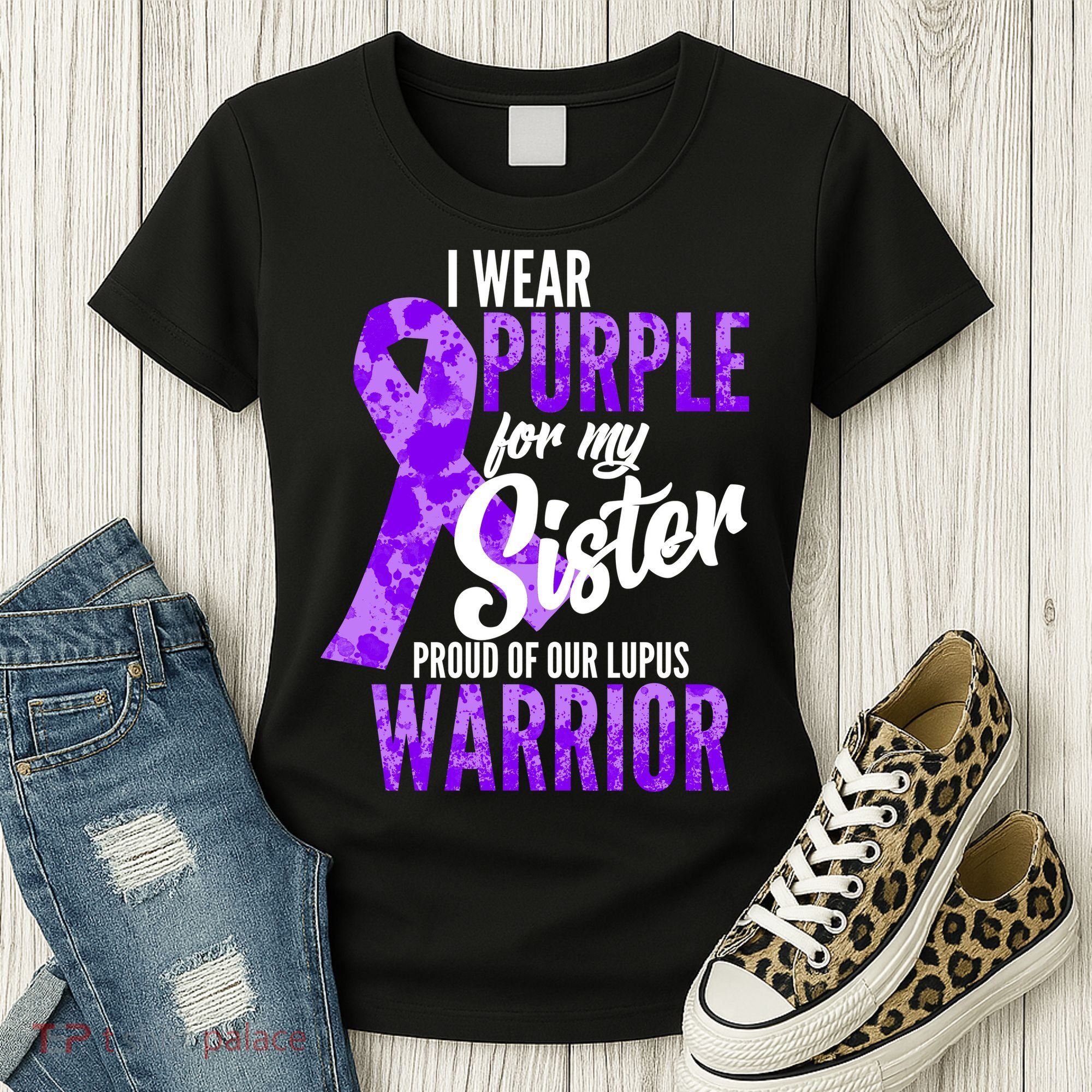 Lupus Warrior Wear Purple For My Sister Women's T-Shirt