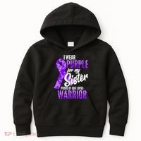 Lupus Warrior Wear Purple For My Sister Kids Hoodie thumb 0