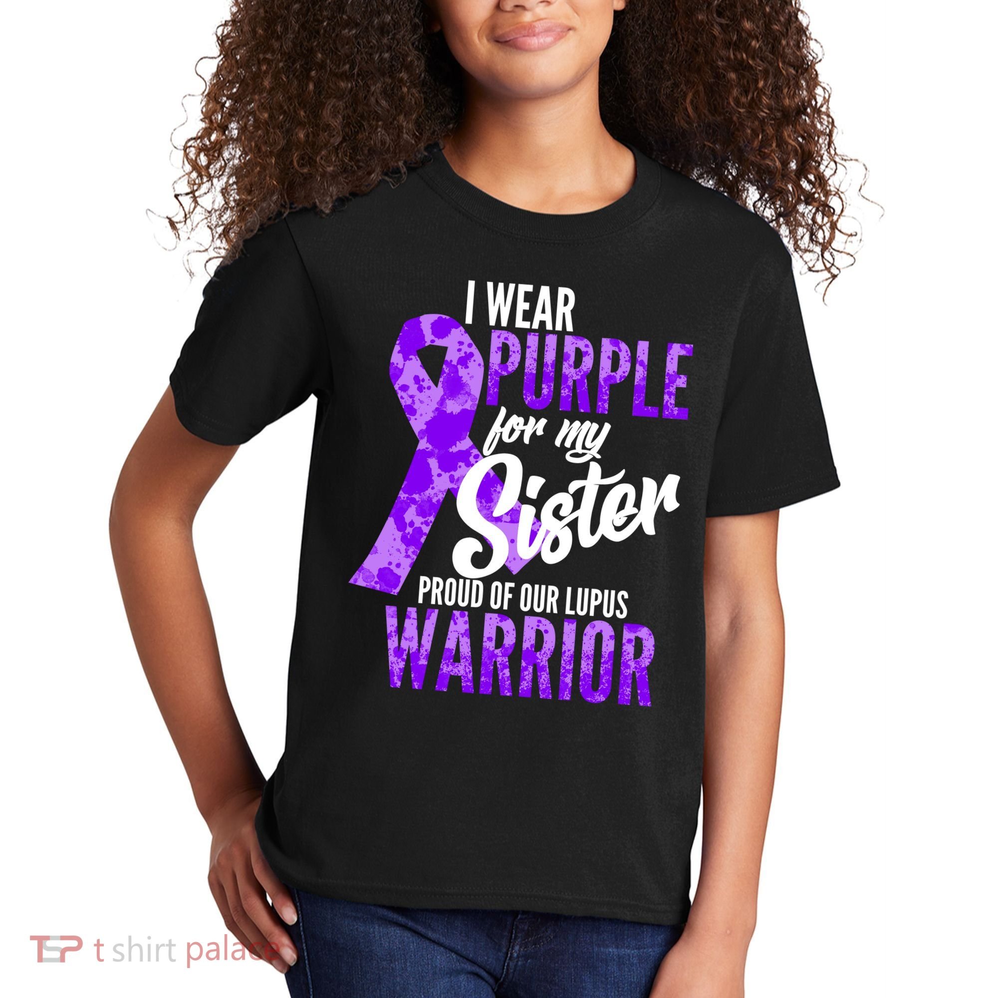 Lupus Warrior Wear Purple For My Sister Kids T-Shirt