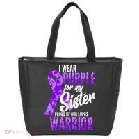 Lupus Warrior Wear Purple For My Sister Tote Bag thumb 0